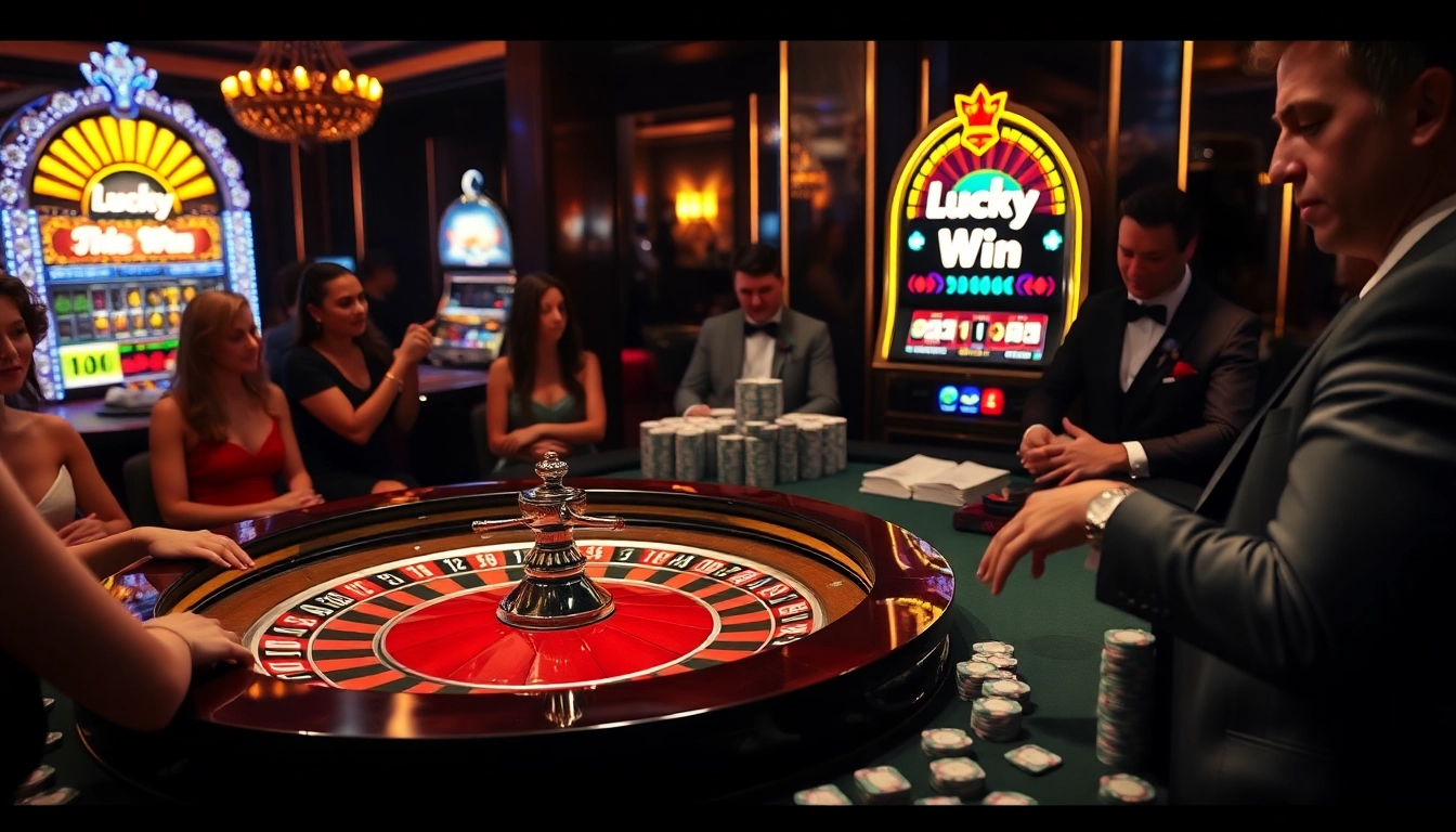 Experience the thrill of a lucky win at the roulette table in a luxurious casino setting.