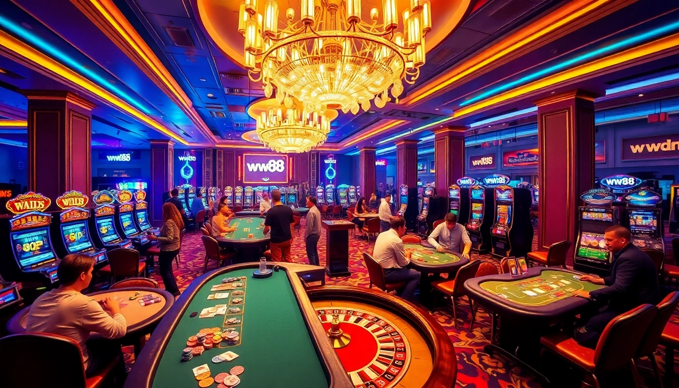 Experience the excitement of gambling at ww88 casino tables and slot machines.