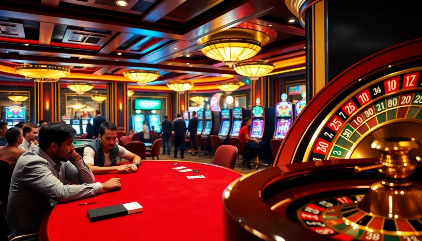 Experience a thrilling poker game at the luxurious casino featuring https://kwin.bio/.