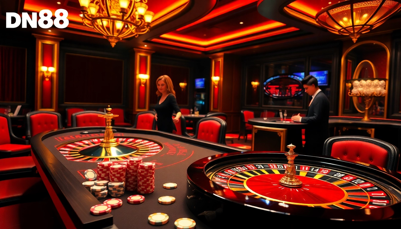 Enjoy casino thrills at dn88 with a vibrant gaming table and engaging atmosphere.