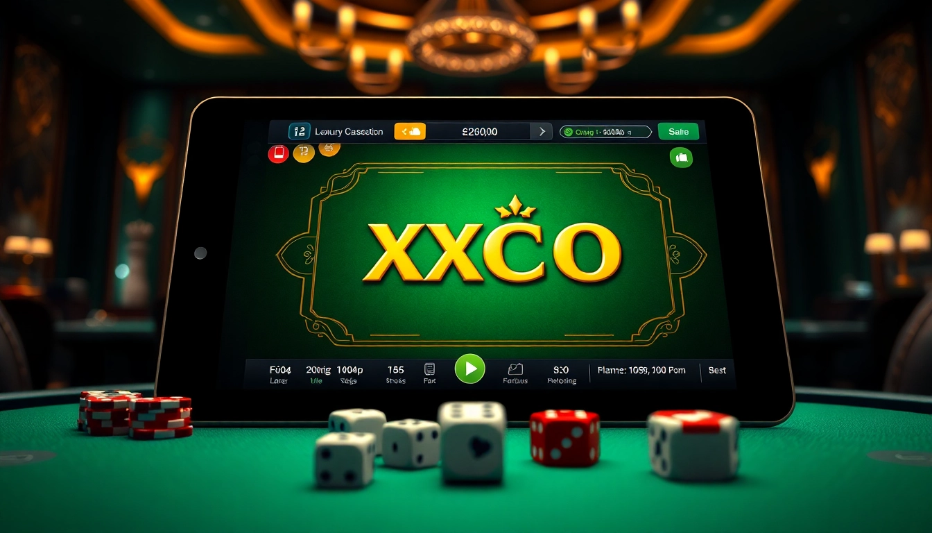 Engaging xóc đĩa online gaming experience with poker chips and digital interface.