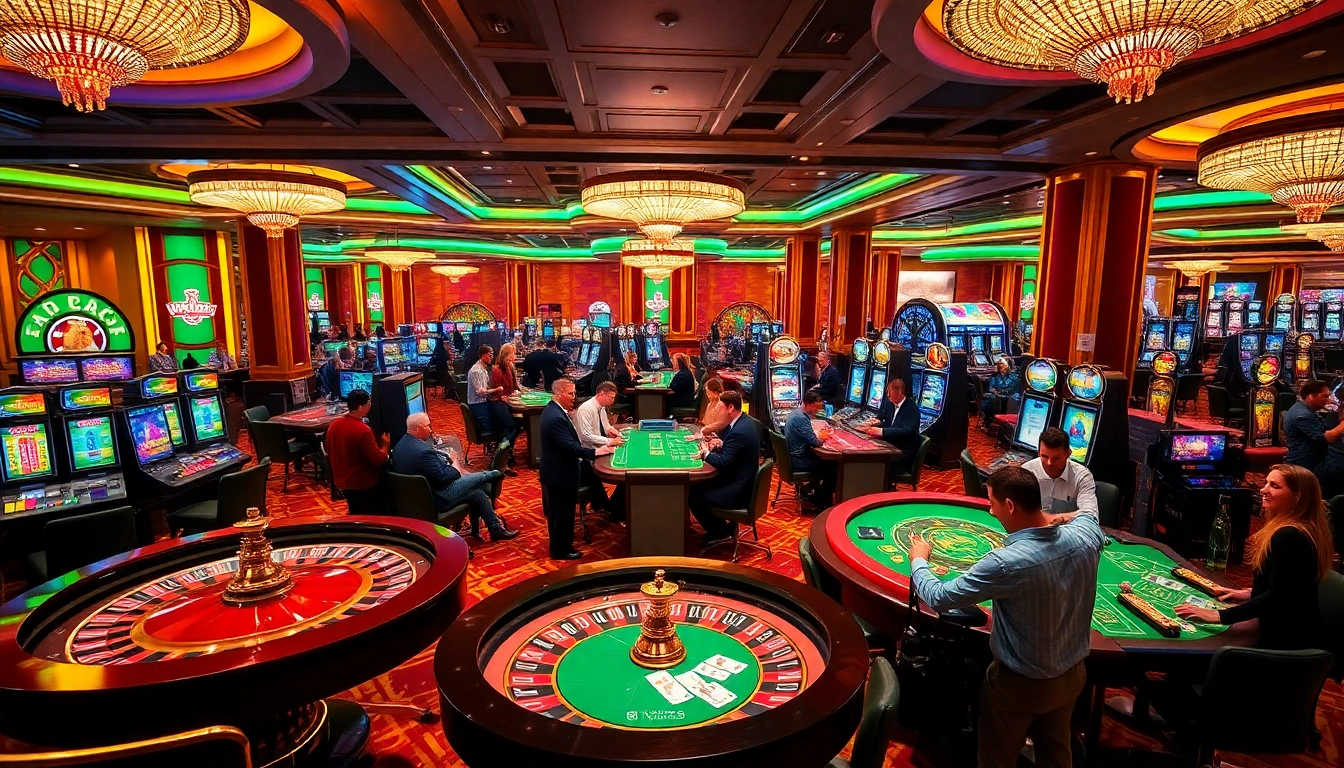 Players enjoying a thrilling game experience at SODO66 casino with vibrant tables and exciting action.
