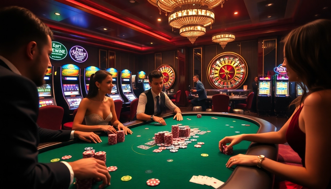 Exciting poker game setup at UU88 with vibrant chips and luxury ambiance.