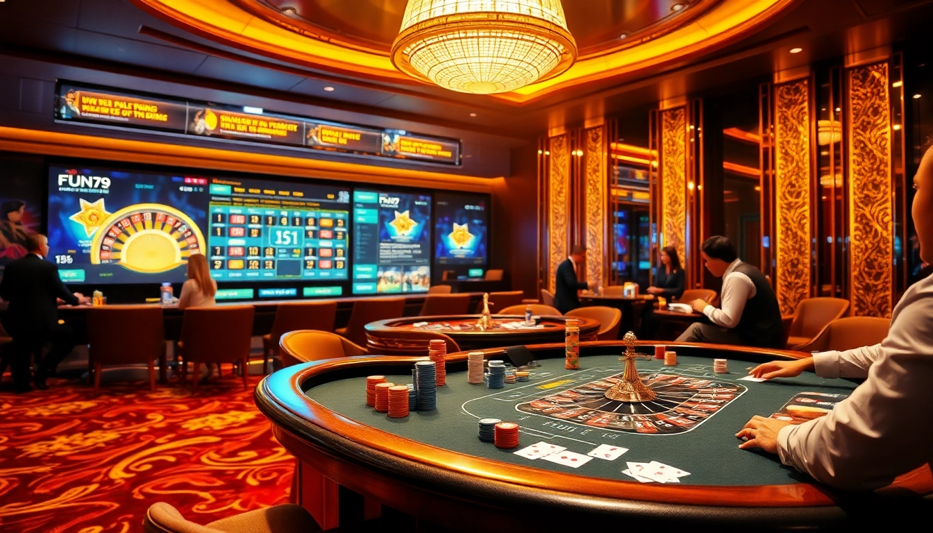 Experience the excitement of FUN79 with vibrant casino games and thrilling atmospheres.