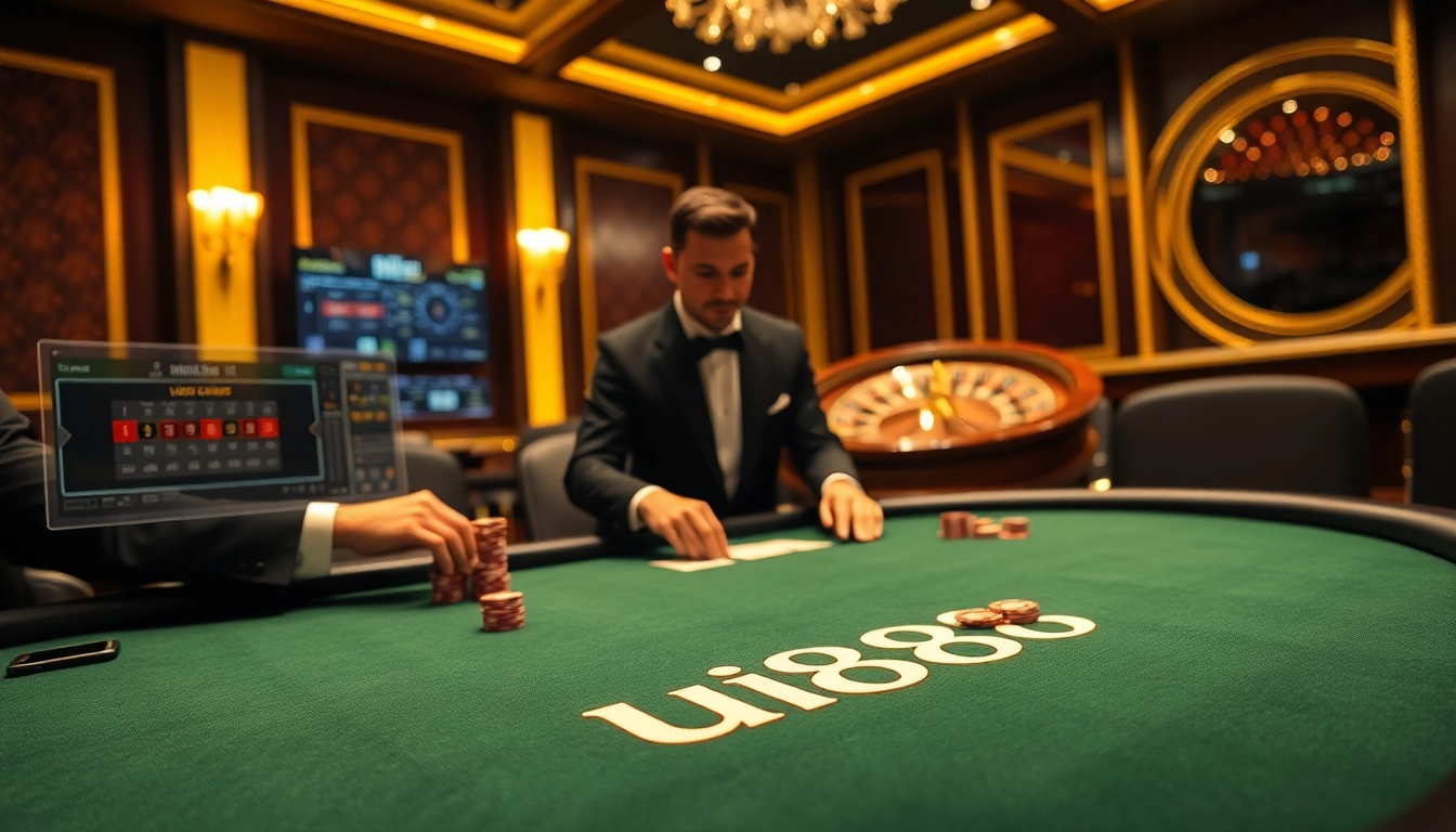 Experience high-stakes poker action at UU88 casino with luxury ambiance and virtual features.