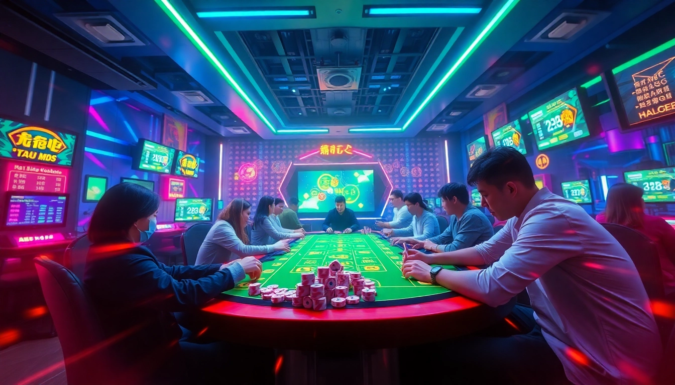 Engaged players enjoying Tài Xỉu MD5 gameplay, enhanced by thrilling online betting atmosphere at https://taixiumd5.world.
