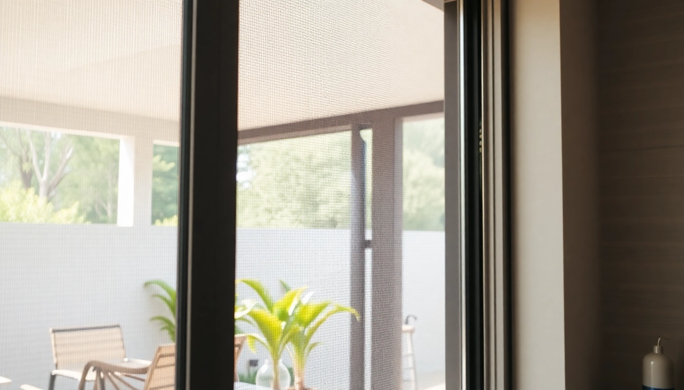 Install a fly screen door elegantly protecting a modern home while allowing natural light.