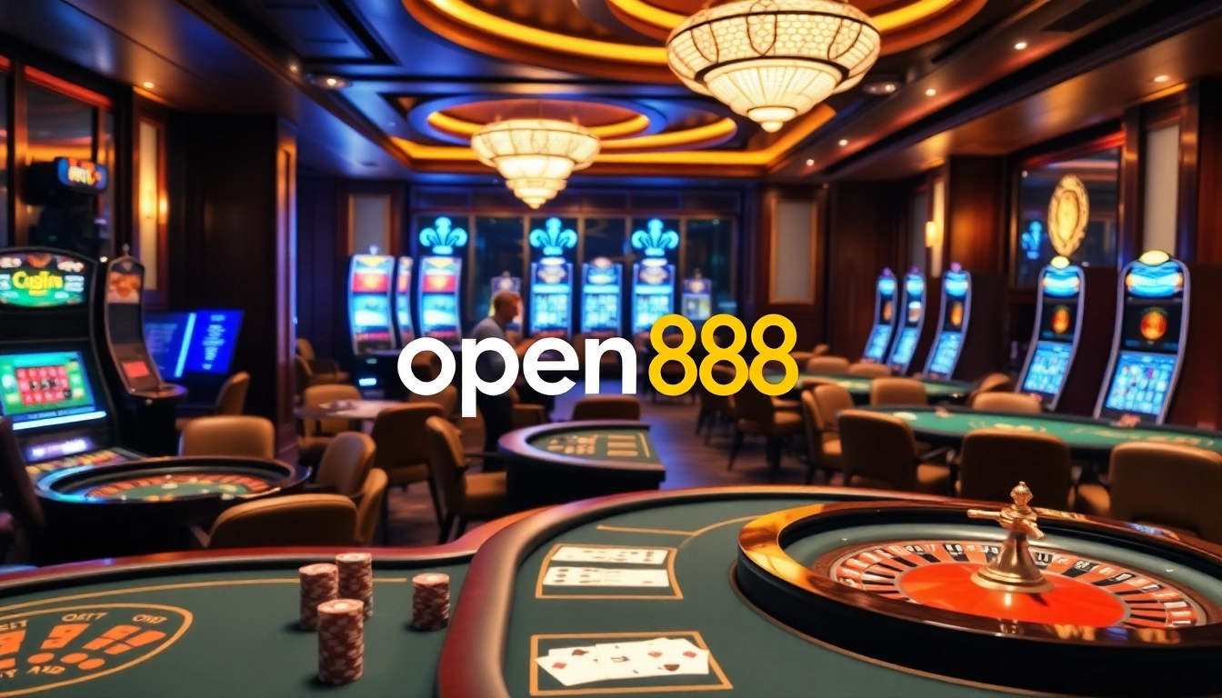 Experience the thrill of gambling at open88 with vibrant casino tables and exciting games.