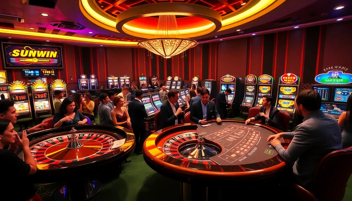 Experience thrilling live gaming at sunwin with a vibrant casino table atmosphere.