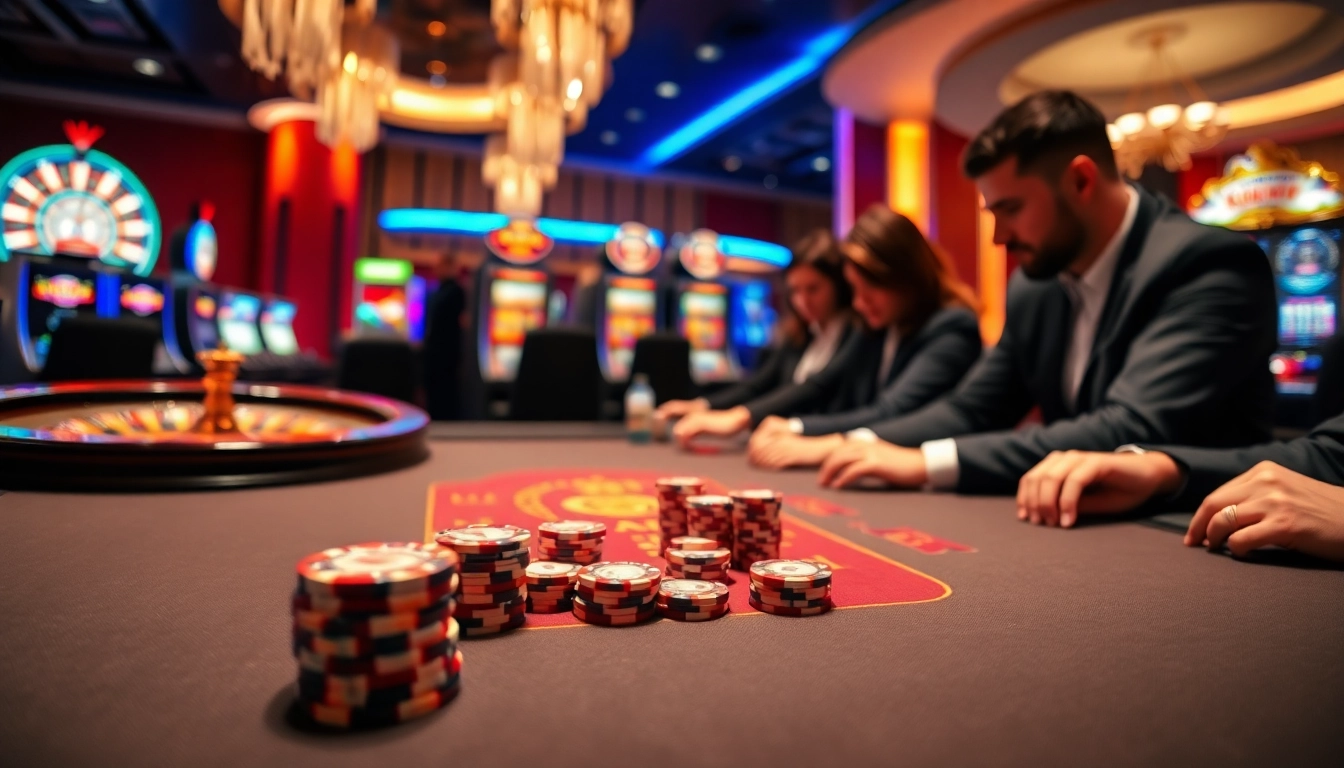 Experience high-stakes gaming action at https://ax88.bid/ with thrilling poker matches in a luxurious casino setting.