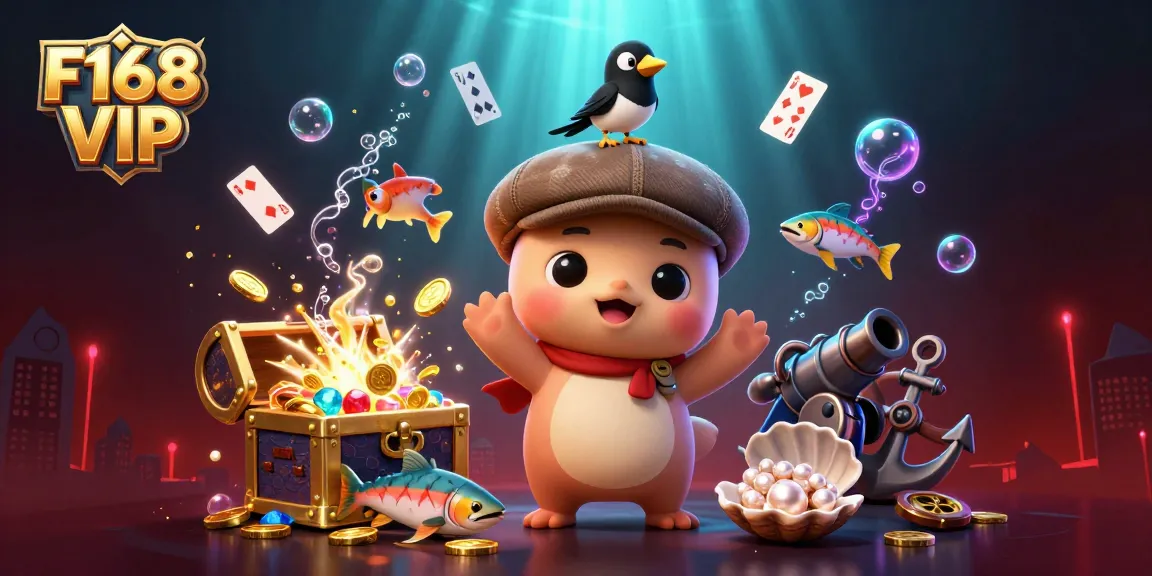 Engage in thrilling gameplay at F168 VIP with rich casino elements and vibrant characters.