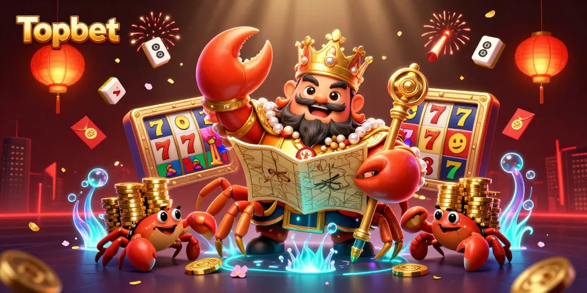 Experience Topbet's thrilling 3D casino illustration with vibrant characters and dynamic gaming elements.