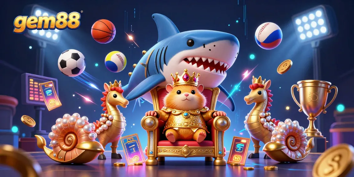 Experience thrilling gaming at gem88 with a fierce hamster king and dynamic sports betting elements.