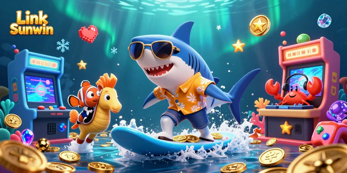 Experience thrilling gameplay with Link Sunwin showcasing vibrant characters in a dynamic underwater scene.