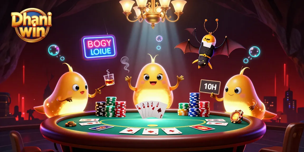 Dhani win glowworms illuminate a vibrant cave casino scene with bioluminescent effects, showcasing poker excitement.