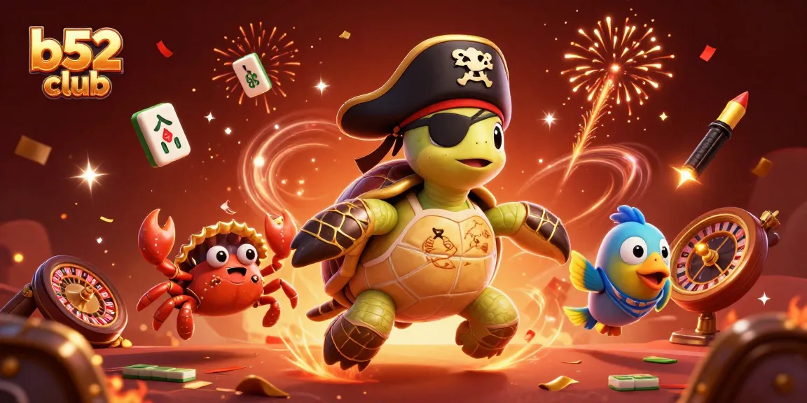 Bets on exciting games at b52 club with colorful casino elements and dynamic characters.