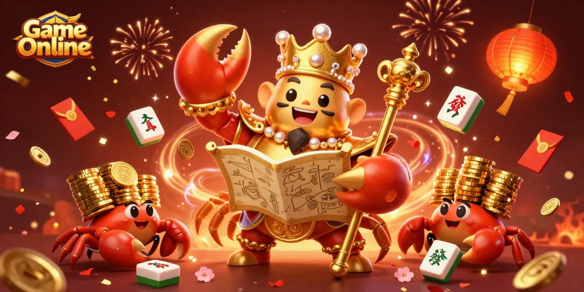 Experience thrilling Game Online action with extravagant crab emperor and vibrant casino elements.