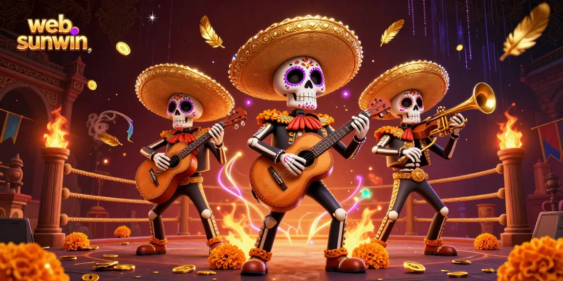 Experience thrilling action at web sunwin with a vibrant 3D mariachi casino scene